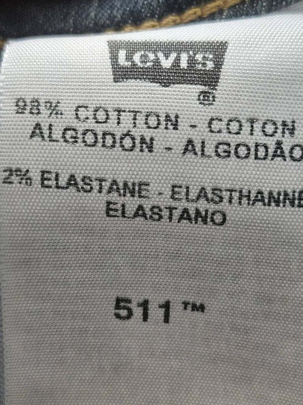 Levis 511 Slim Fit Engineered Style Y2K Jeans Button Detail Cinch Waist 27x30‎